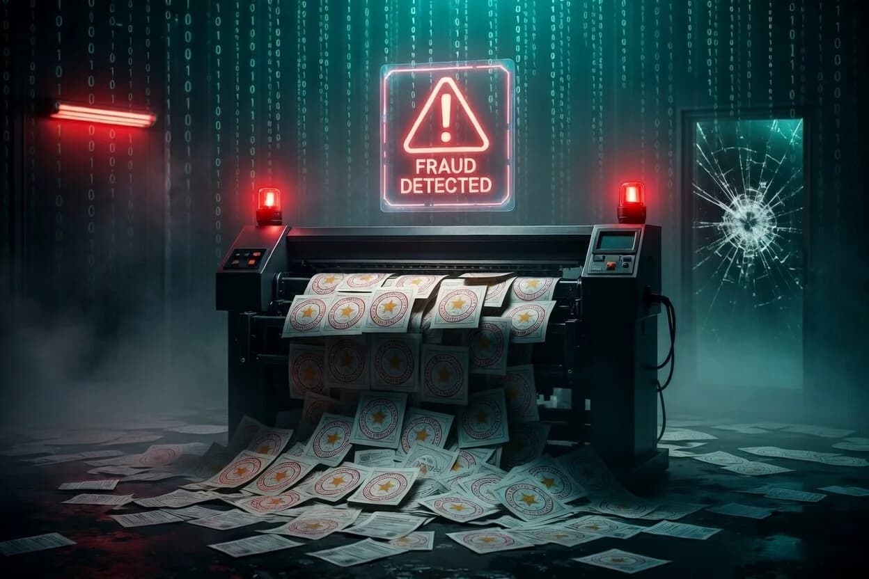 Timeline graphic of the Delve compliance fraud scandal from founding through YC expulsion