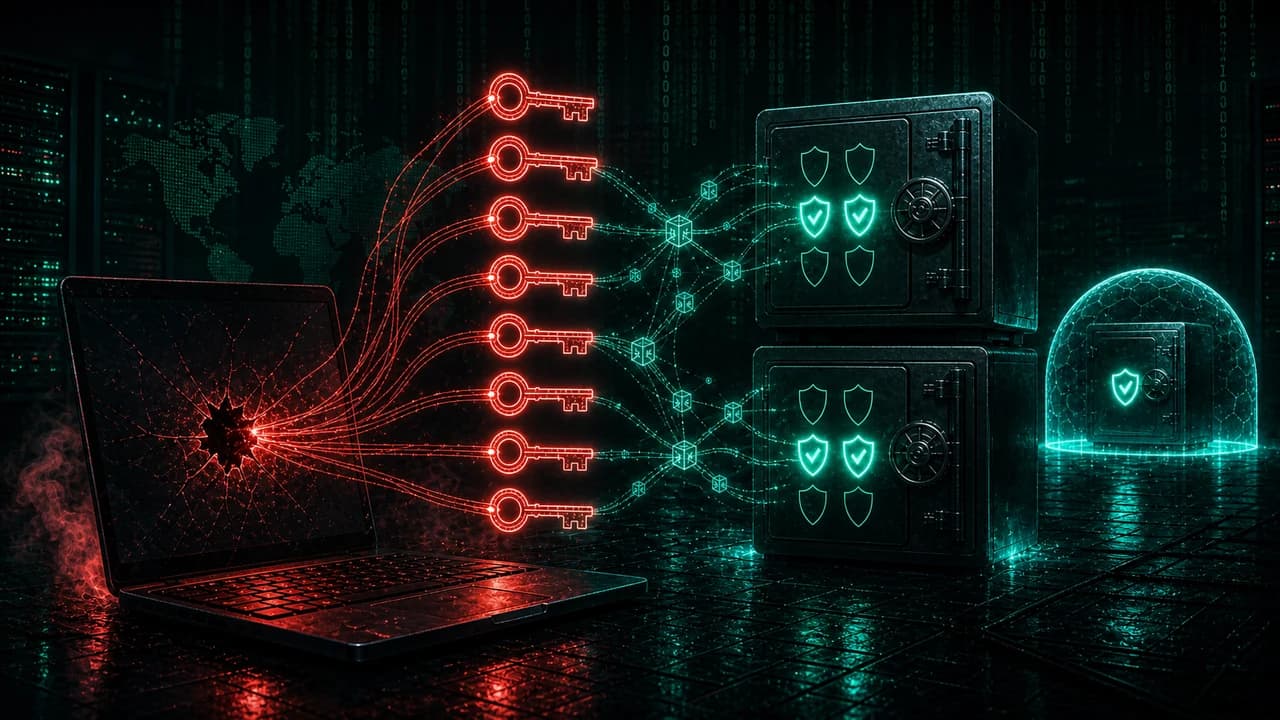 One compromised laptop holding seven signing keys that cleared a 3-of-6 and a 3-of-5 multisig across two chains